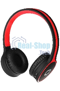 Наушники Qumo Accord 3 (BT-0020) черный/красныйнакладные Bluetooth 4.2300мА-чдо 6х часов в режиме разговора