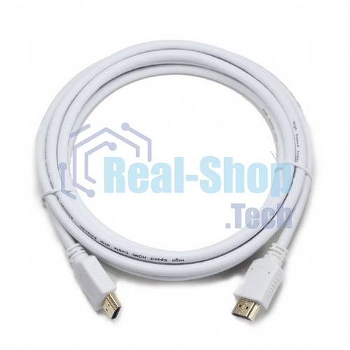 Кабель Cablexpert HDMI CC-HDMI4-W-6, 19M/19M, v2.0, медь, позол.разъемы, экран, 1.8м, белый, пакет