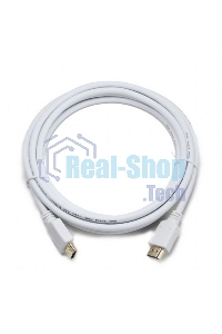 Кабель Cablexpert HDMI CC-HDMI4-W-6, 19M/19M, v2.0, медь, позол.разъемы, экран, 1.8м, белый, пакет