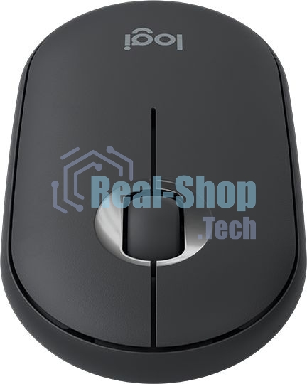 Мышь беспроводная Logitech Pebble M350 графитовый, 1000 dpi, радиоканал, Bluetooth, USB, кнопки - 3