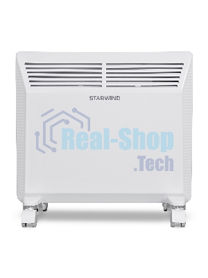 Конвектор электрический Starwind SHV5010, белый, 1000 Вт, 15 м2, термостат, 1 режим мощности