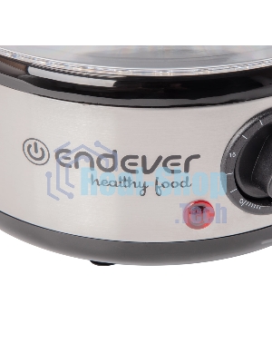 Пароварка Endever Vita-173 черный/стальной, 6 л, ярусы - 3, 800 Вт, механическое