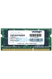 Оперативная память Patriot, DDR3, 8GB (1x8 GB), 1600 MHz, CL11, SO-DIMM