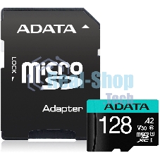 Флеш карта MICRO SDXC 128Gb W/AD. AUSDX128GUI3V30SA2-RA1 ADATA
