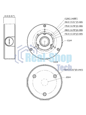 Монтажная коробка Dahua DH-PFA130-E IP66, IK10 Совместима: для bullet, eyeball