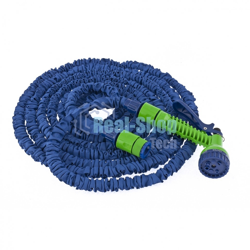 Набор Сибртех поливочный, растягивающийся шланг 15м, 7-реж пистолет, соед., адаптер