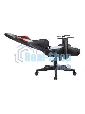 Кресло Zombie Game Penta черный/красный, экокожа, 120 кг, механизм качания