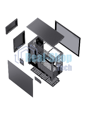 Компьютерный корпус без блока питания JONSBO D41 STD Black ATX без БП, боковая панель из закаленного стекла, mini-ITX, micro-ATX, ATX, черный