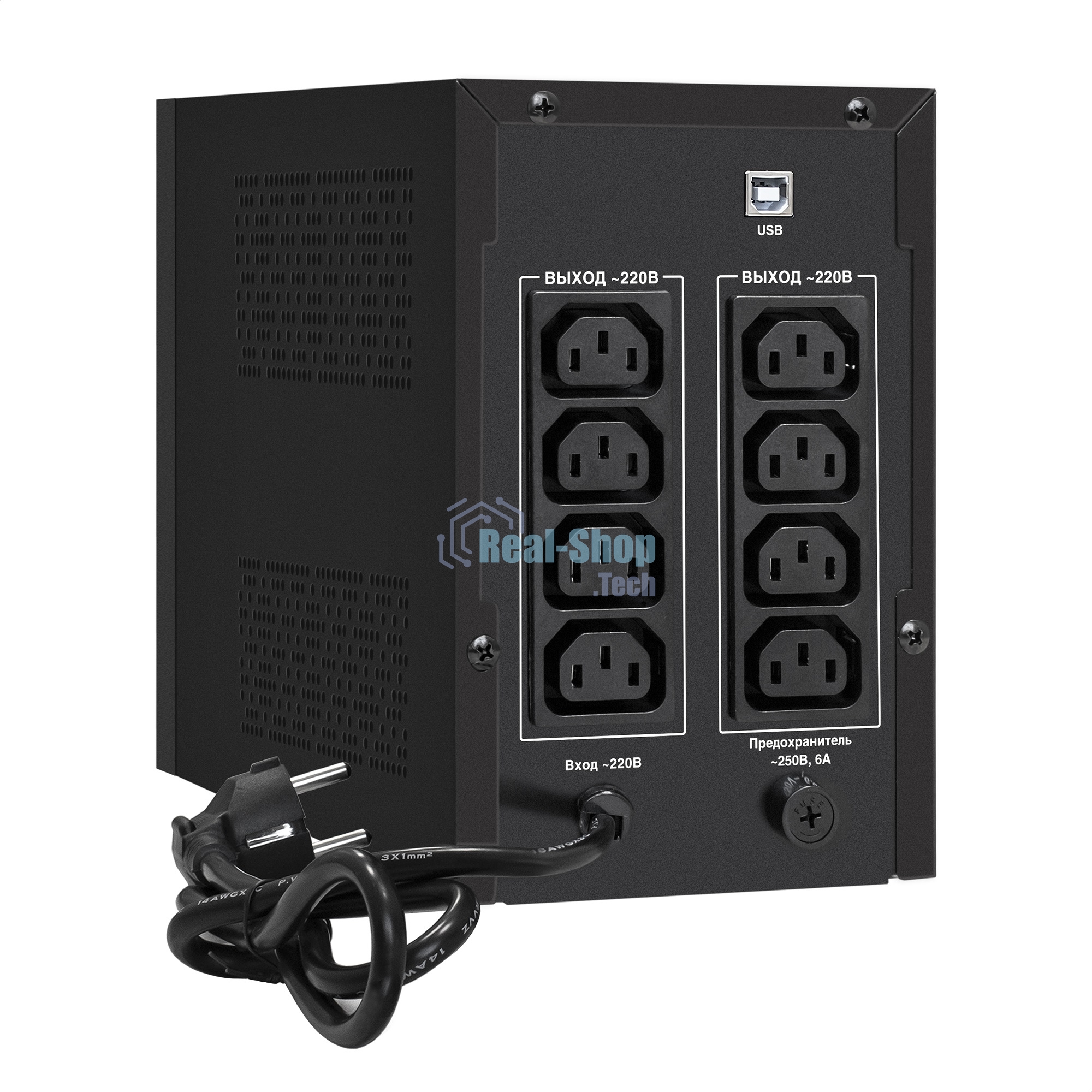 Источник бесперебойного питания ExeGate EP285488RUS SpecialPro UNB-1200.LED.AVR.C13.RJ.USB 1200VA/750W, LED, AVR, 6*IEC-C13, RJ45/11, USB, черный