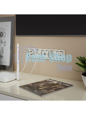 Розетка двойная Werkel Ethernet RJ-45 (слоновая кость) W1181103