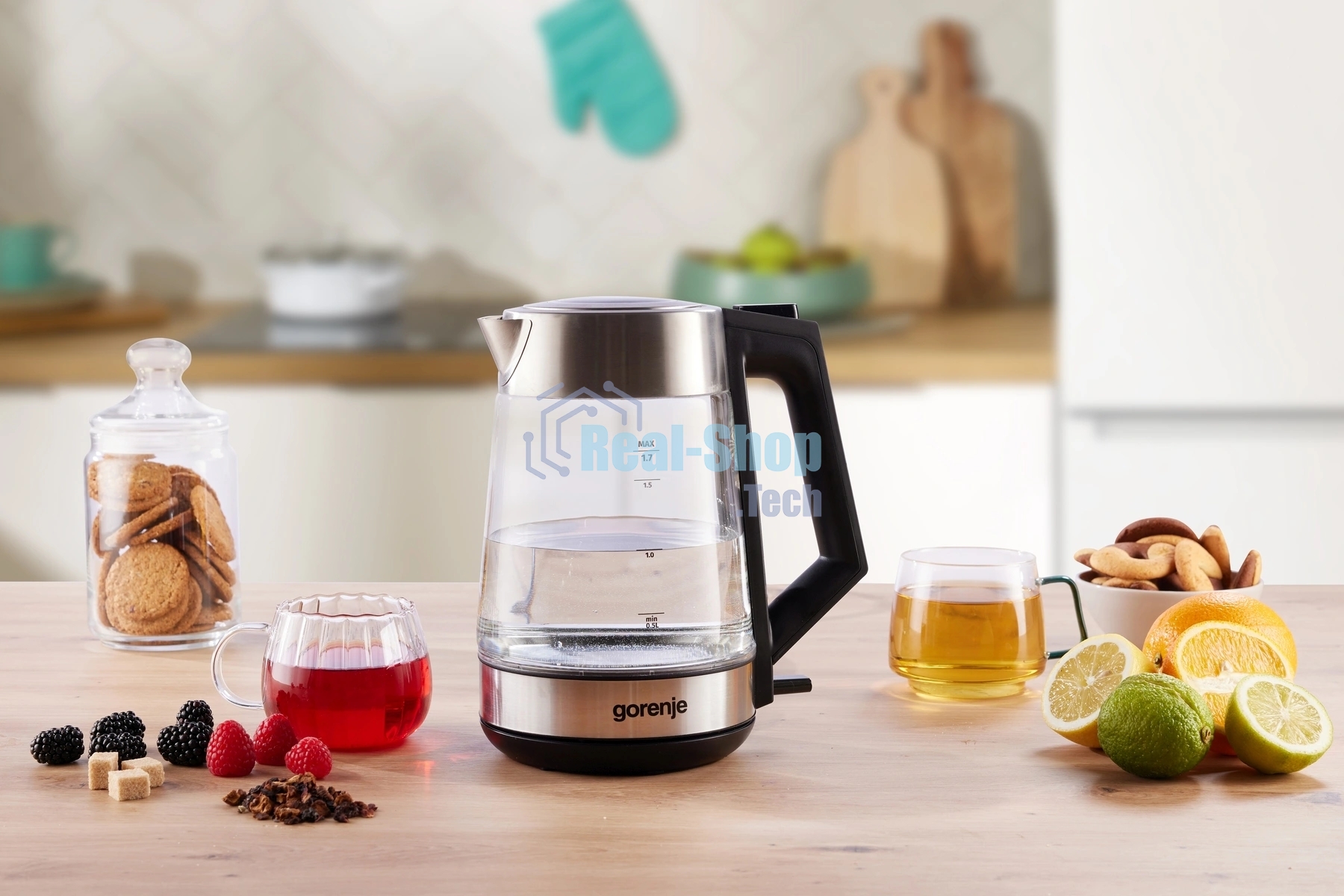 Чайник электрический Gorenje K17OGS 1.7л. нержавеющая сталь корпус: стекло