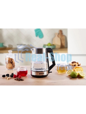 Чайник электрический Gorenje K17OGS 1.7л. нержавеющая сталь корпус: стекло