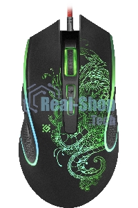 Мышь проводная Defender Venom GM-640L черный, 3200 dpi, USB, кнопки - 8