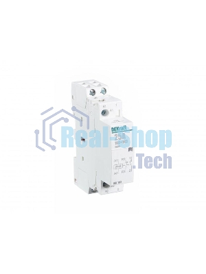 Модульный контактор 1НО+1НЗ 25А 230В МК-103 DEKraft