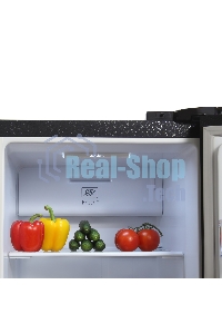 Холодильник Hyundai CS5003F черное стекло двухкамерный Side by Side 331/165л морозилка сбоку