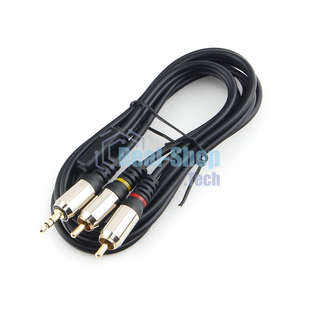 Кабель аудио Cablexpert CCAB-02-35M2RM-1.5MB. 3.5 Jack(M)/2х RCA (M), черный, 1.5м, блистер