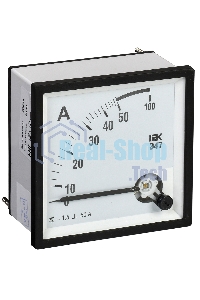 Амперметр Э47 72х72мм 50А кл. точн. 1.5 ИЭК IPA10-6-0050-E