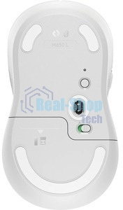 Мышь беспроводная Logitech Signature M650 L белый, 4000 dpi, радиоканал, Bluetooth, USB, кнопки - 5