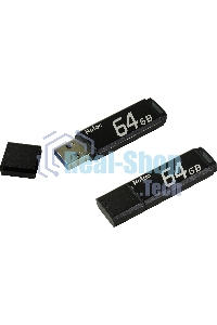Флешка USB Netac U351 64Gb NT03U351N-064G-20BK, USB 2.0, с колпачком, металлическая черная