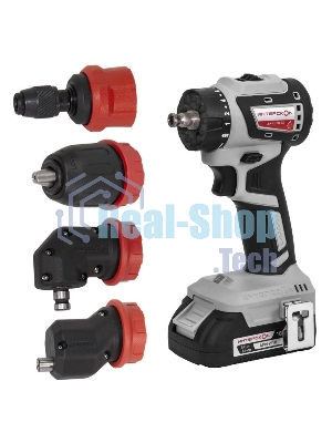 Дрель-шуруповерт ИНТЕРСКОЛ ДА-13/18В 50 КОМБИ, 18 В, 2 Ач, 50 Нм, бесщеточный