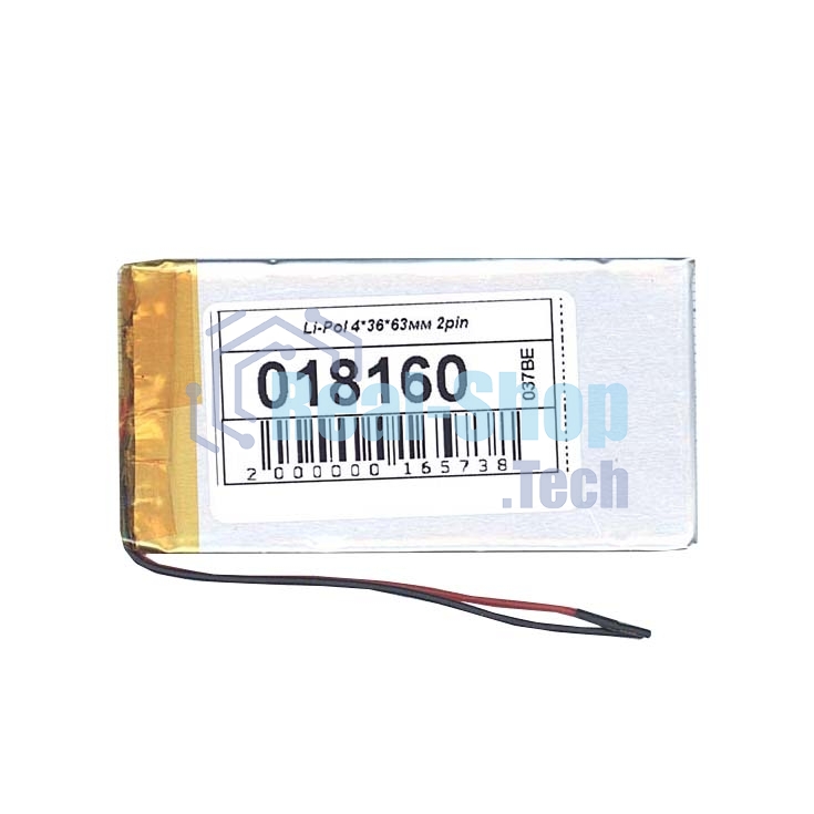 Аккумулятор Li-Pol (батарея) 4x36x63мм 2pin 3.7V/800mAh