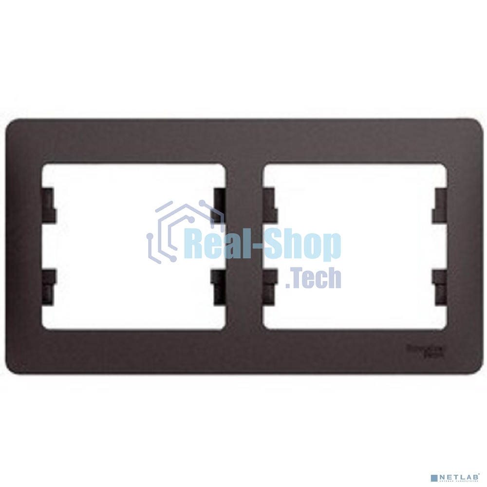 Рамка 2-м Glossa горизонт. графит SchE GSL001302