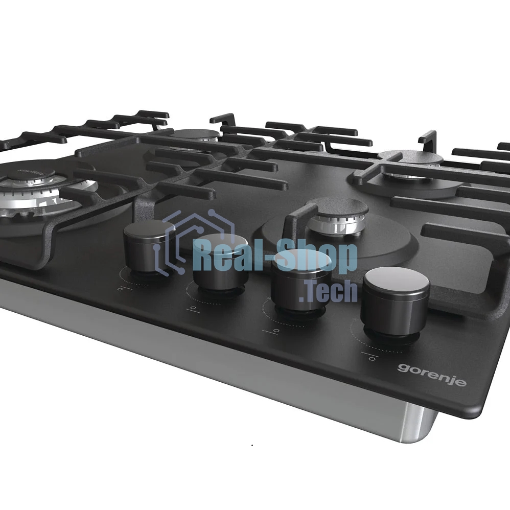 Газовая варочная панель Gorenje GW642SYB, 4 конфорки, эмалированная сталь, черный