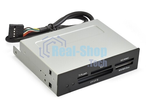 Кард-ридер ExeGate CR-415/черный/CF/SD/MMC/MS/MS Duo/MS Pro/T-Flash/USB 2.0/металл
