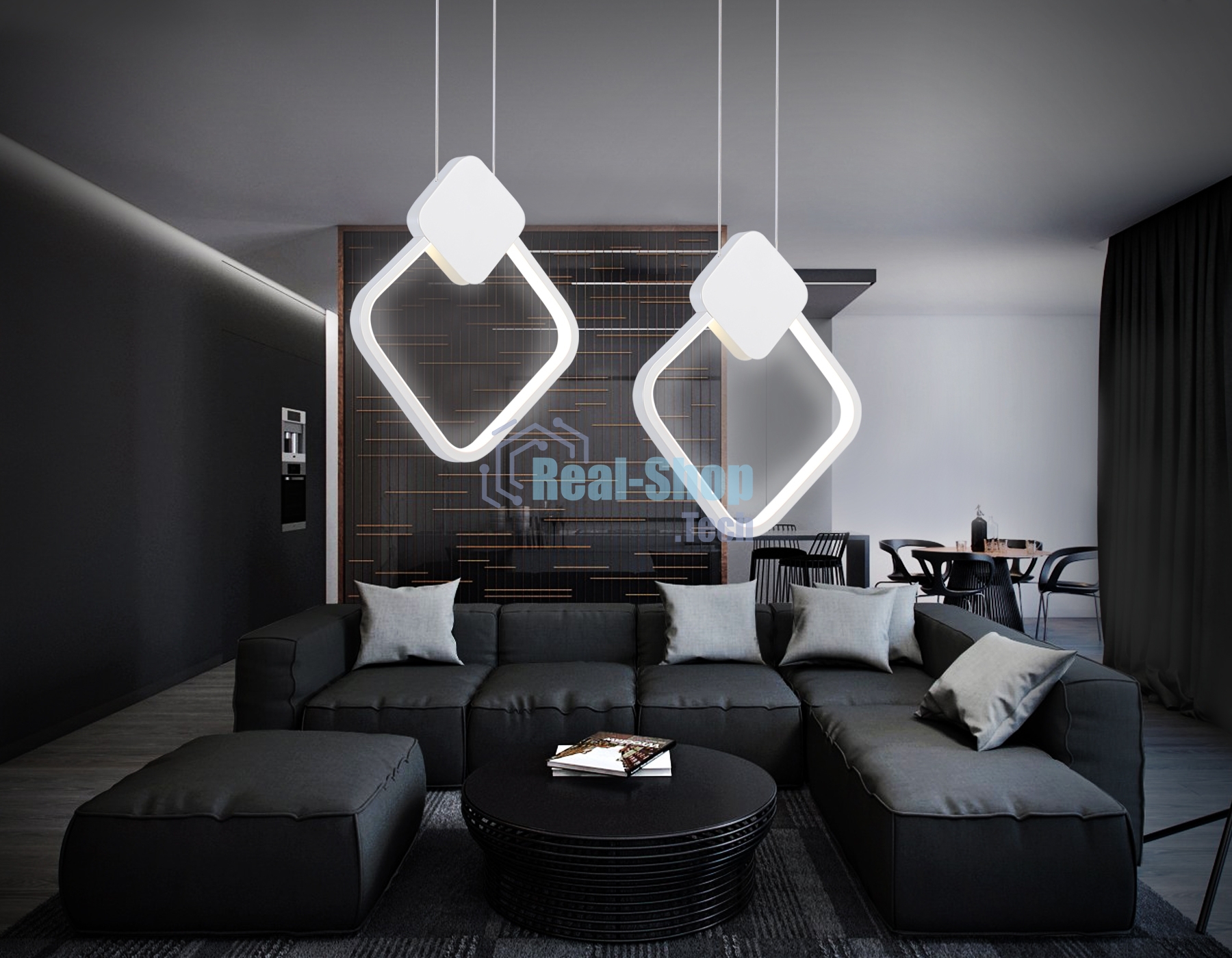 Светильник Ambrella light FL5255 WH белый 11W 4200K 252*20*1200 (без ПДУ)