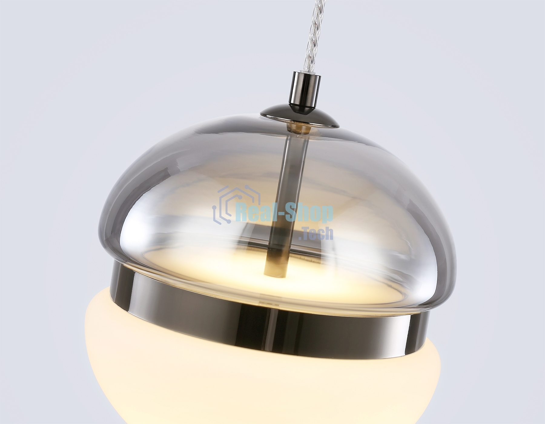 Подвесной светодиодный светильник Ambrella light LH11003 SM/FR дымчатый/белый матовый 20W 3000K D180*200
