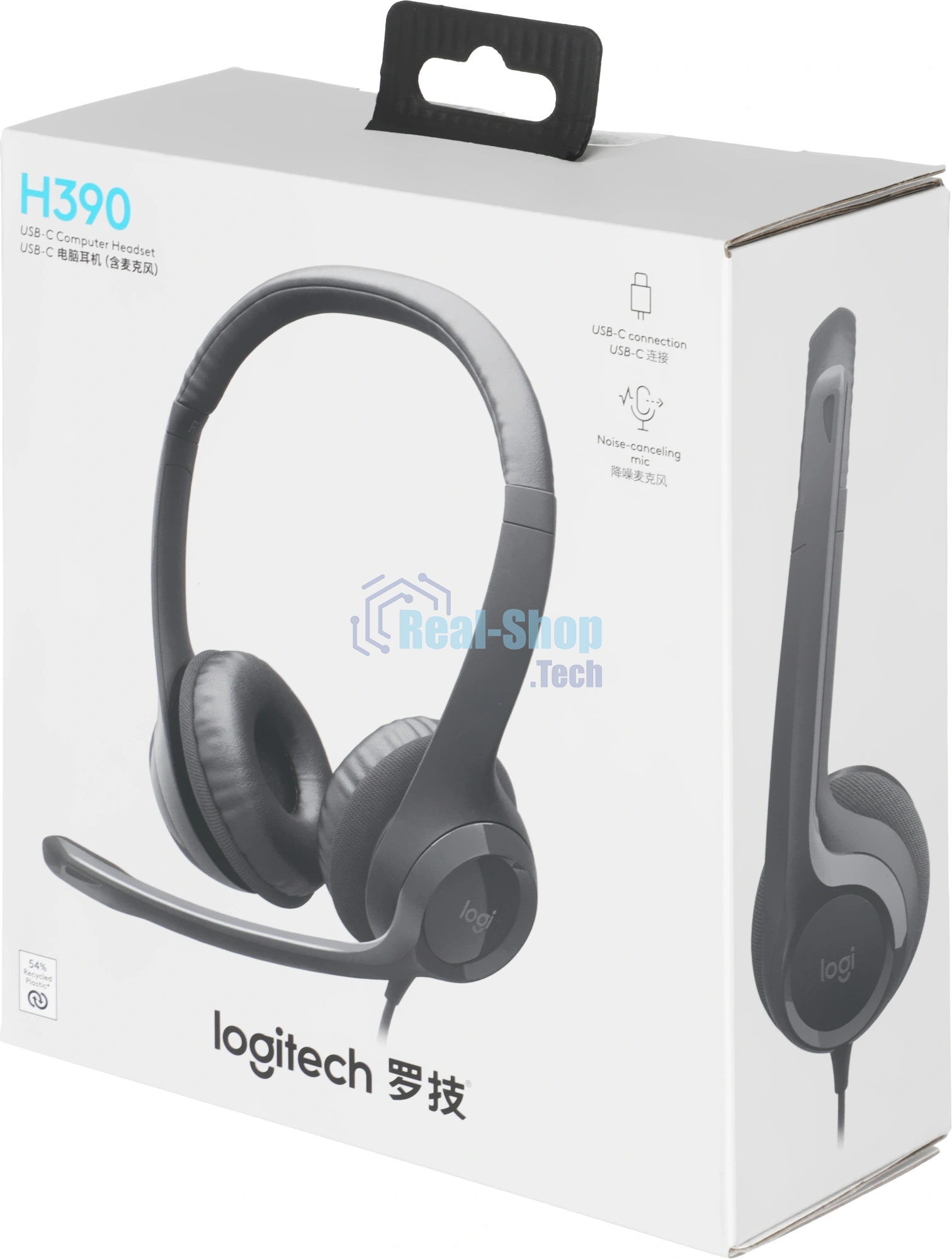 Гарнитура Logitech H390 чёрный, проводная, USB