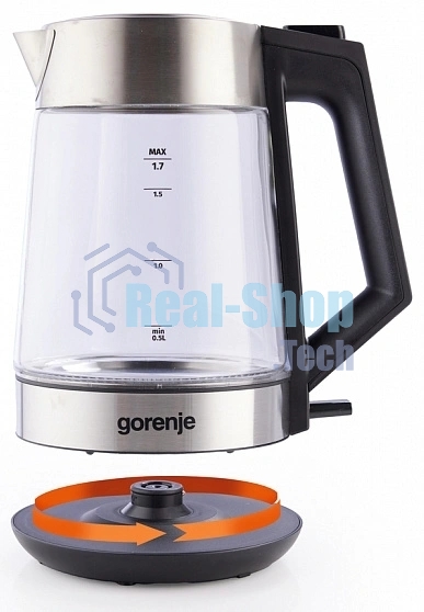 Чайник электрический Gorenje K17OGS 1.7л. нержавеющая сталь корпус: стекло