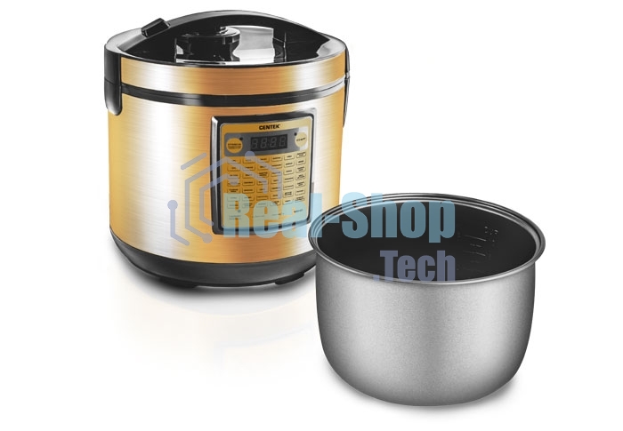 Мультиварка Centek CT-1495 черный 5.0л, 42 программы + Мультишеф черный/золотистый