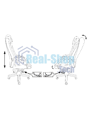 Кресло Бюрократ T-9923WALNUT/BLACK черный, кожа