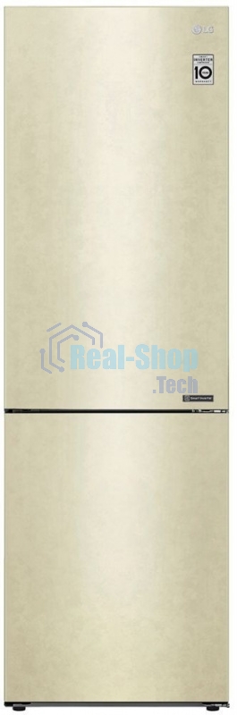 Холодильник LG GA-B509CECL бежевый, двухкамерный, 277/107л, морозилка снизу, No Frost