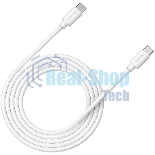 Кабель 100W, 20V/5A, typeC to Type C, 2M with Emark, Power wire :20AWG*4C,Signal wires :28AWG*4C,OD4.5мм, PVC, белый