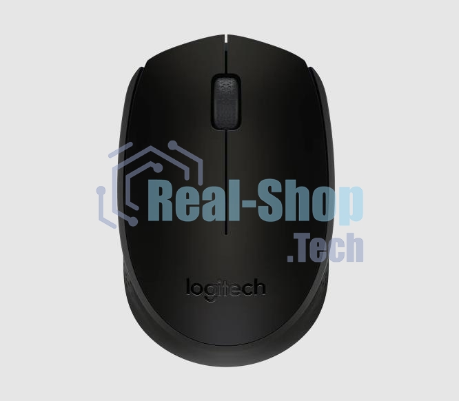 Мышь беспроводная Logitech B170 черный, 1000 dpi, радиоканал, USB, кнопки - 3