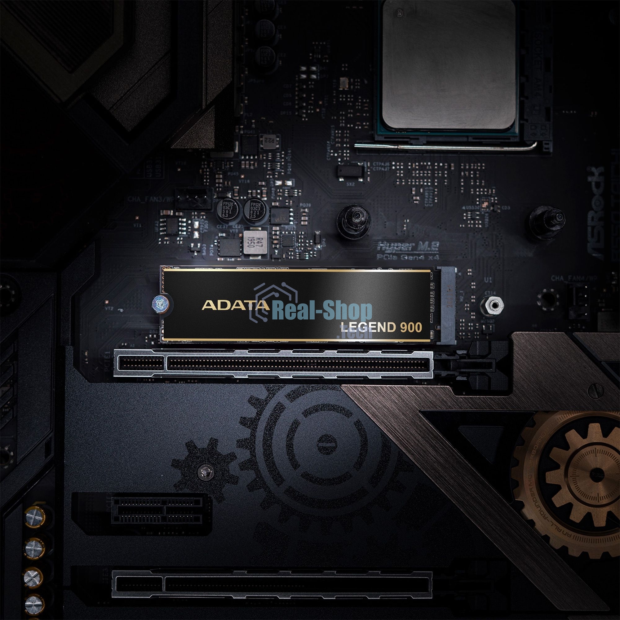 Накопитель SSD ADATA LEGEND 900, 2000Gb, PCIe 4.0 x4, 2280, NVMe, R/W 7000/5400, с радиатором