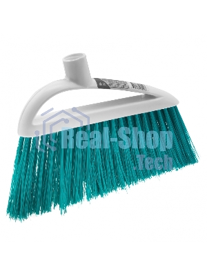 Щетка Home Palisad пластмассовая для подметания пола, премиум, 23 см, без черенка, бирюз. щетина