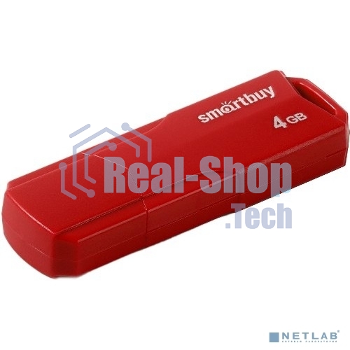 Флешка USB Smartbuy R/W 4 Gb,CLUE красный (SB4 GbCLU-R)