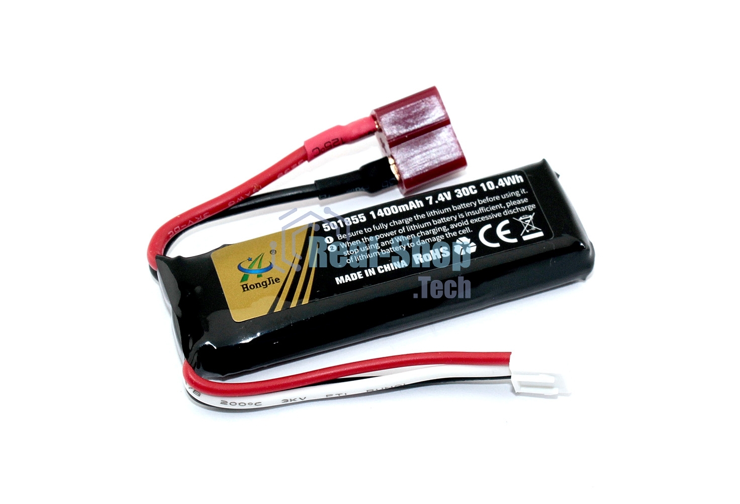 Портативный аккумулятор Li-Pol 7.4v 501855 1400mAh разъем T-plug