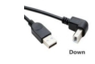 Кабель USB 2.0 на USB-B угол вниз 5 м