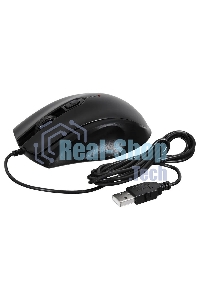 Мышь проводная Acer OMW020 черный, 1600 dpi, USB, кнопки - 4