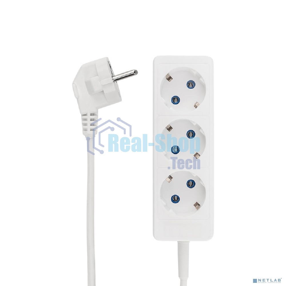 Удлинитель PROconnect 3 гнезда, 1.5 м, 3х0.75 мм², с/з, белый