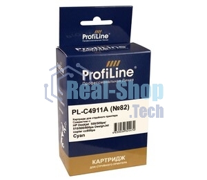Картридж струйный ProfiLine PL-C4911A №82 для принтеров HP Deskjet 500/500ps/510/800/800ps DesignJet copier cc800ps Cyan водные