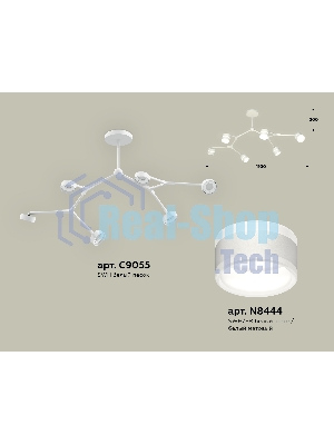 Светильник Ambrella light XB9055202/6 SWH/FR белый песок/белый матовый GX53 (C9055, N8444)