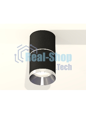 Светильник Ambrella Light XS7402141 SBK/PSL черный песок/серебро полированное MR16 GU5.3 (C7402, A2070, C7402, N7031)
