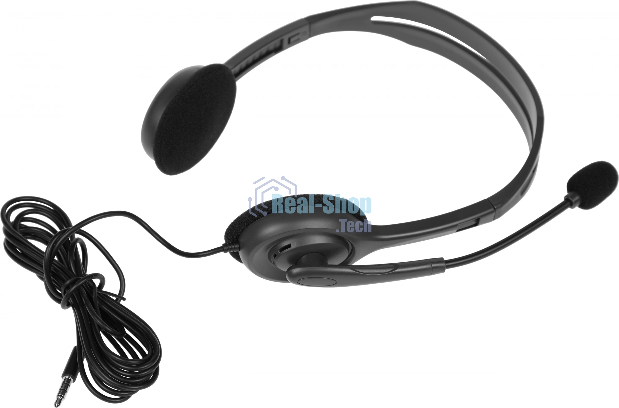 Гарнитура Logitech H111 чёрный, проводная, 3.5 мм