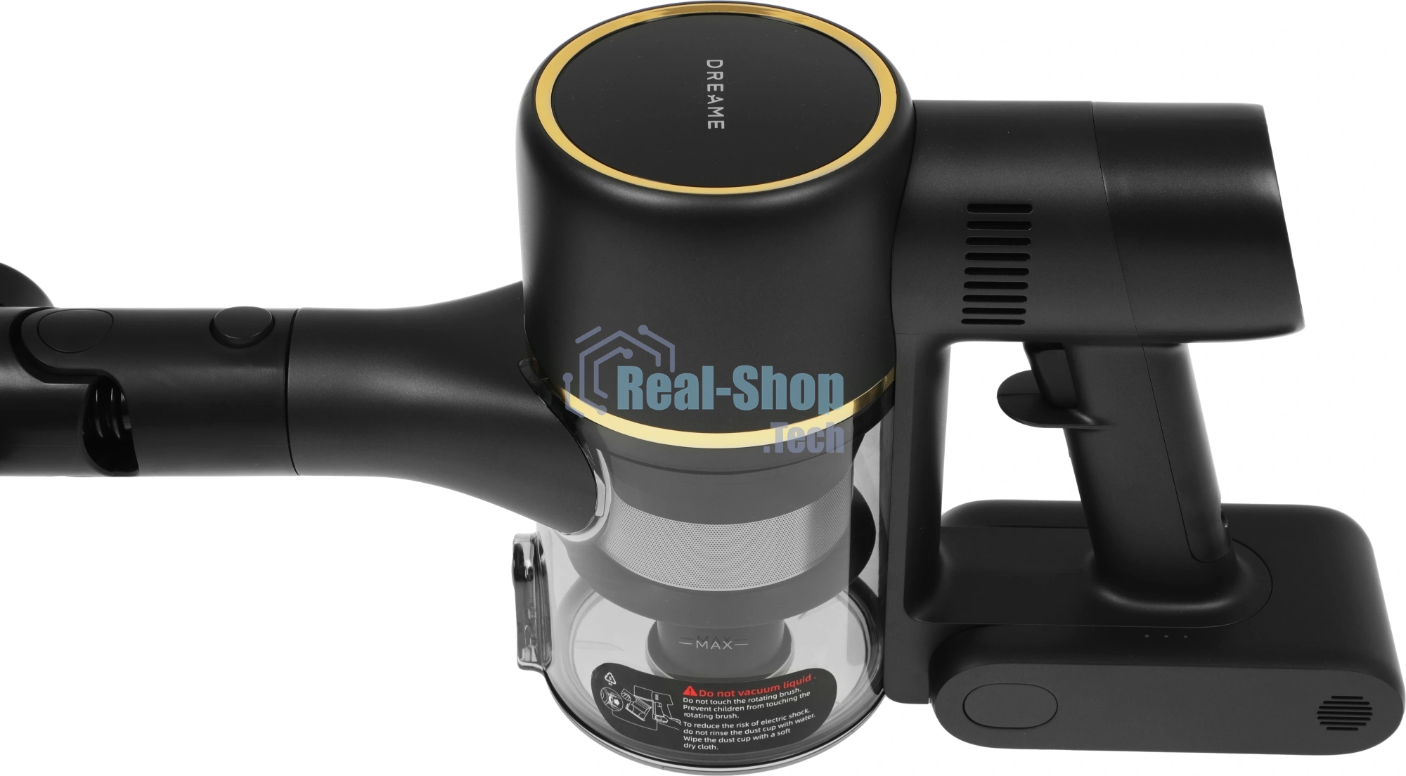 Пылесос вертикальный Dreame R10 Pro Aqua черный, питание от аккумулятора, 150 Вт, уборка сухая/влажная, пылесборник 0.6 л