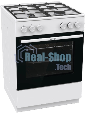 Плита газовая Gorenje GG6A10WFFM белый, конфорок 4 шт, духовка 72 л, 60 см x 85 см x 60 см